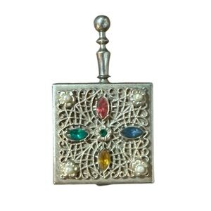 Vintage 1950’s Pocket Ashtray with Multicolor Gems